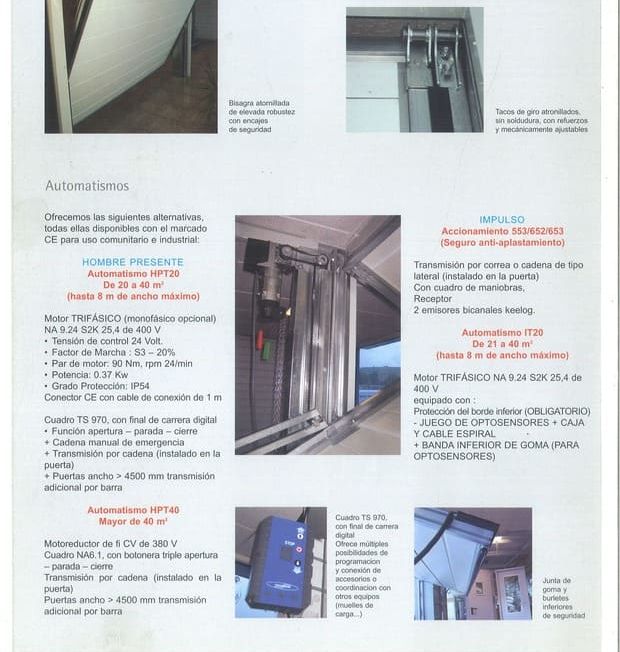 Puertas vasculantes contrapesadas