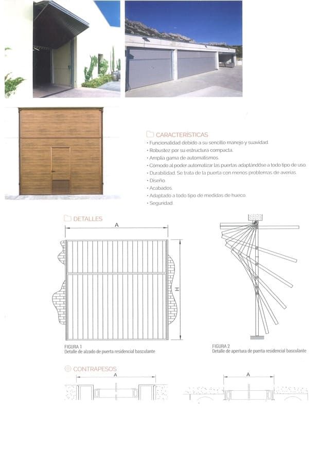 Puertas vasculantes contrapesadas