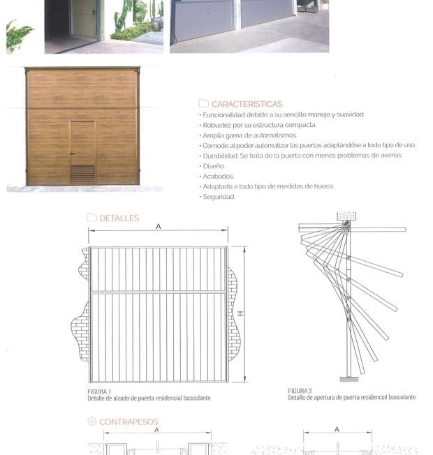 Puertas vasculantes contrapesadas